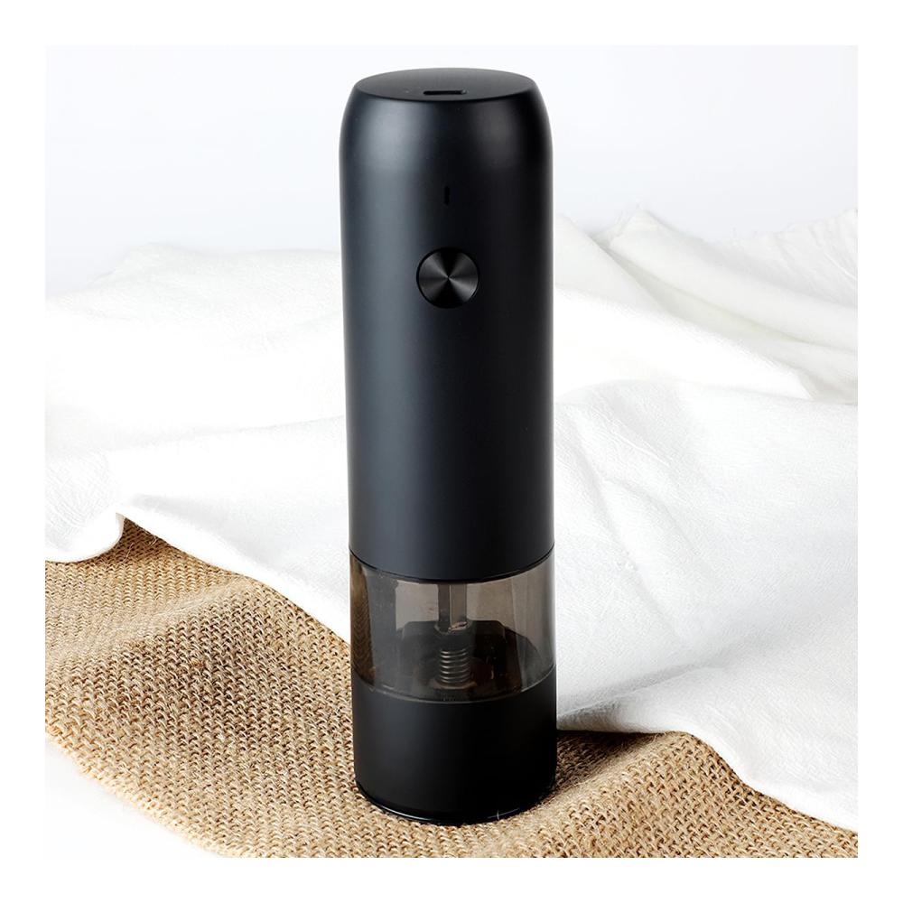 Braoses Elektrische Pfeffermühlen Set USB Aufladbar - Automatischer Betrieb LED-Licht Einhandbedienung - Keramikmahlwerk Verstellbare Grobkörnigkeit - Modernes Design für Küche und Tisch