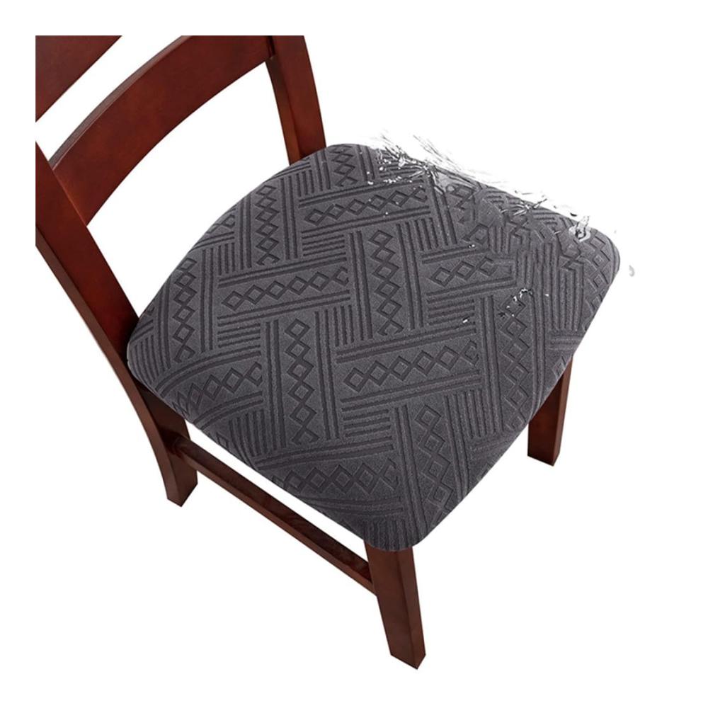 Hussen- & Überwurfsets Eleganter Jacquard-Stuhlbezug für Esszimmer elastischer Spandex-Sitzbezug stilvoller Kissenbezug für Zuhause - 1 Stück inklusive