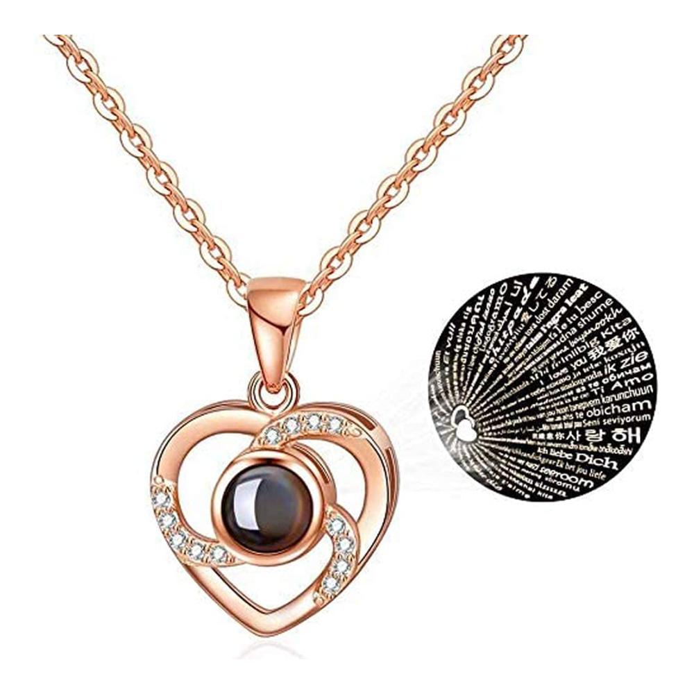 Handgemachte konservierte Rosen-Geschenkbox für Muttertag mit ewiger Seife Rose und Liebe-Sie-Halskette. Überraschen Sie Mama mit Liebe in 100 Sprachen