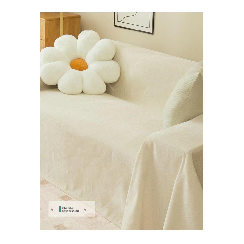 Entdecken Sie Luxus und Schutz Hochwertige Sofaüberwürfe - Beige Chenille 1-Sitzer Sofa Bezug - Einfarbig und Stilvoll für Ihr Zuhause - Sofabezug Decken für Eleganz und Komfort. Schützen Sie Ihr Sofa mit Stil