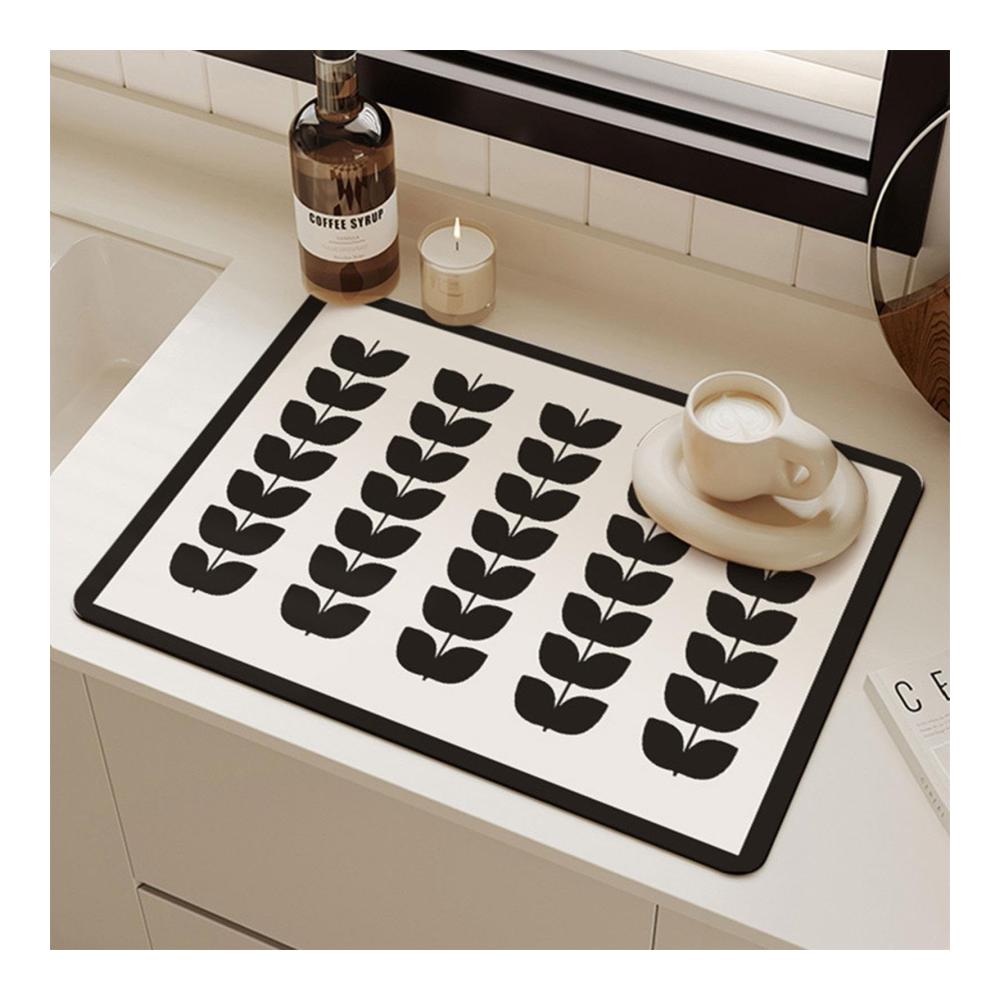 Abtropfhalter & -ständer Praktischer Küchenorganizer mit Saugmatte - Ordnung und Stil für Ihre Küche! Rutschfest abtropfsicher und vielseitig einsetzbar für Geschirr Besteck und mehr. Ideal für Küche und K