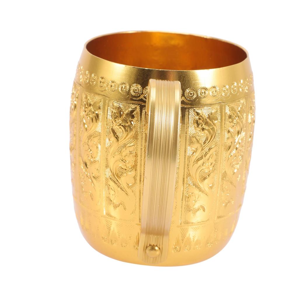 Erfrischend stilvoll 6er Set Wassergläser mit Goldverzierung ideal für Wasser Saft & mehr - Elegante Trinkgläser im Skelett-Design perfekt für jeden Anlass - Hochwertige Legierung für besonderen Genuss - Exklusive Geschenkidee für Liebhaber exquisiter Trink