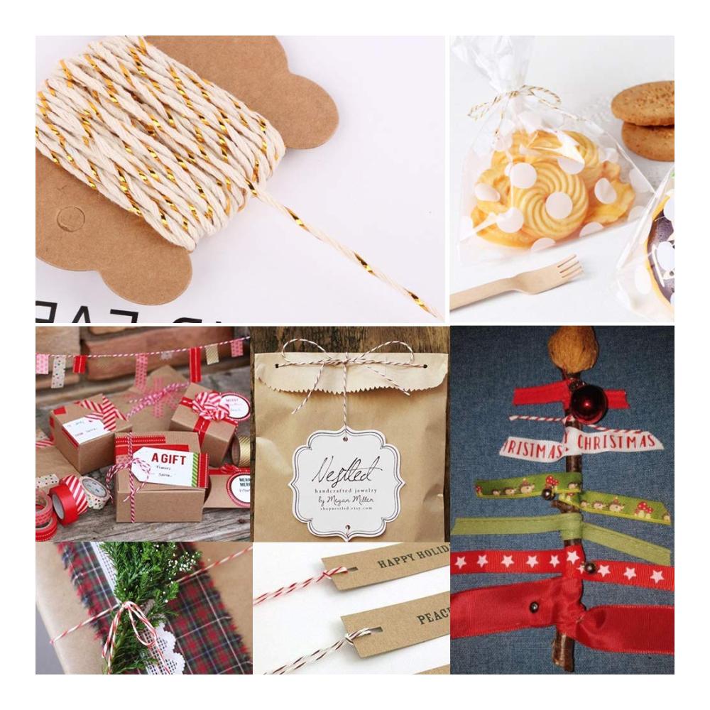 Verleihen Sie Ihrem Festglanz mit 4 Stilen 56.4m Weihnachts-Geschenkband-Set! Weihnachtsbänder Schleifenband Dekoband & Baumwollschnur in Rot Weiß & Gold für DIY Basteln & Handwerk. Frohe Weihnachten