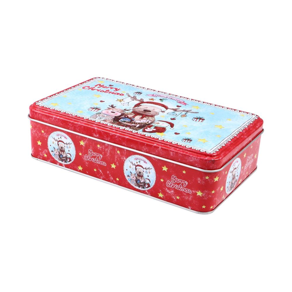 TOYANDONA Weihnachts-Keksdose Metall Quadratisch mit Rentier-Motiv | Perfekt für Plätzchen Süßigkeiten & Tee | Ideales Geschenk für Weihnachten & Neujahr Party-Gastgeschenke für Kinder