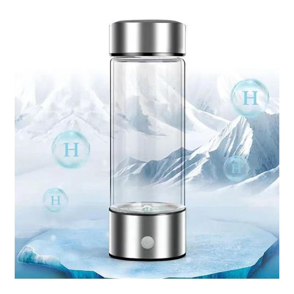 Erleben Sie frisches Wasser unterwegs! Filterflaschen - Tragbare Wasserstoff Wasserflasche mit 420ML Kapazität. USB wiederaufladbarer Generator und Ionisator für gesundes Wasser. Ideal für Radfahren Laufen Fitness und Camping. Perfekt für