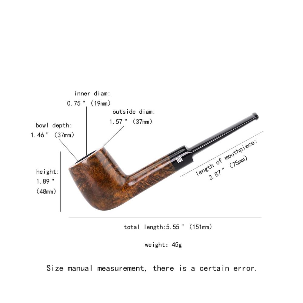 Entdecken Sie exklusives Zigarrenzubehör Handgefertigte Bruyere Tabakpfeife aus mediterranem Briar gerader Schaft natürliche Komponenten 9 mm Filter. Perfekte Geschenkbox