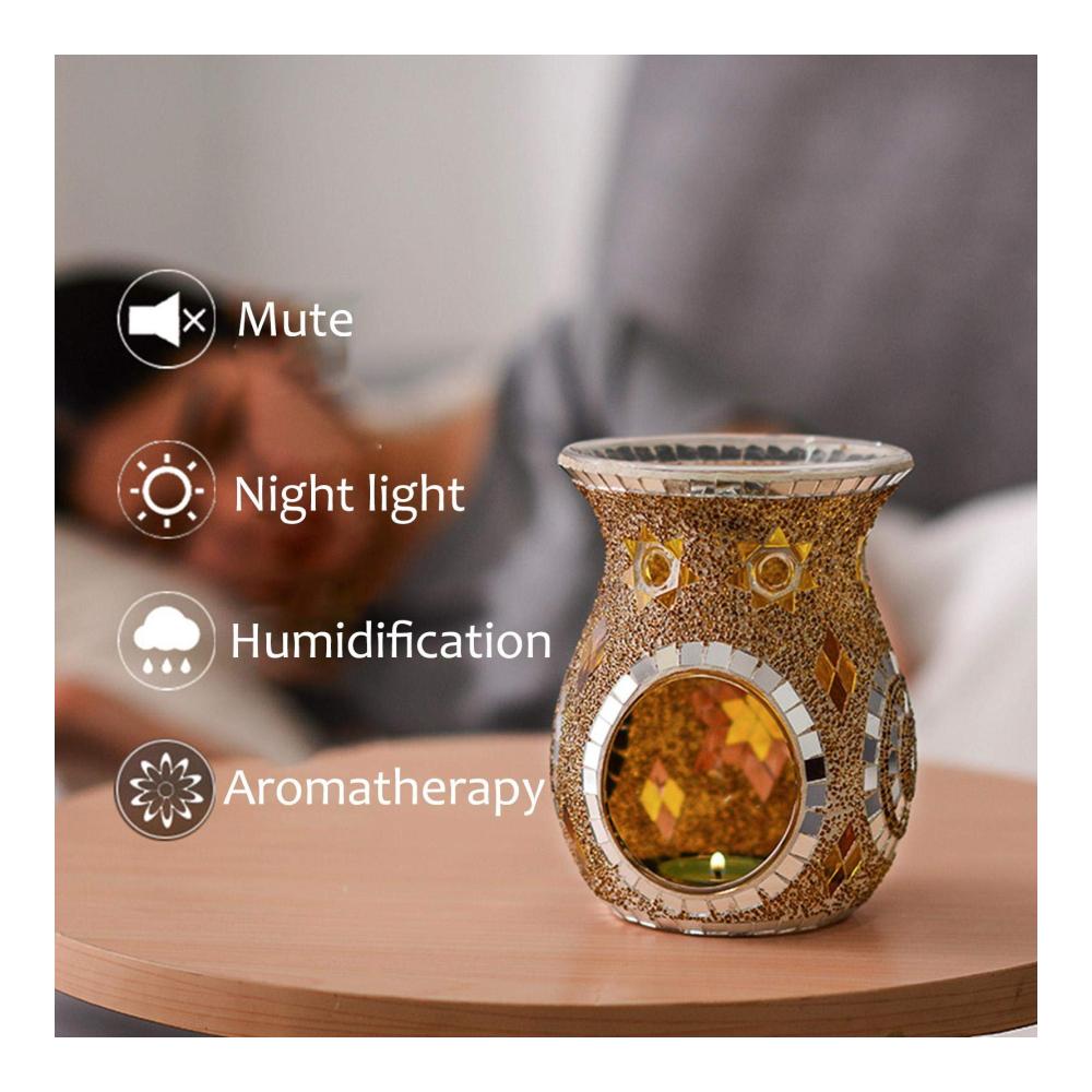 Entspannende Atmosphäre Duftlampe Keramik Teelichthalter für Aroma Diffuser und Raumduft - Ätherische Öle und Wachs perfekt genießen