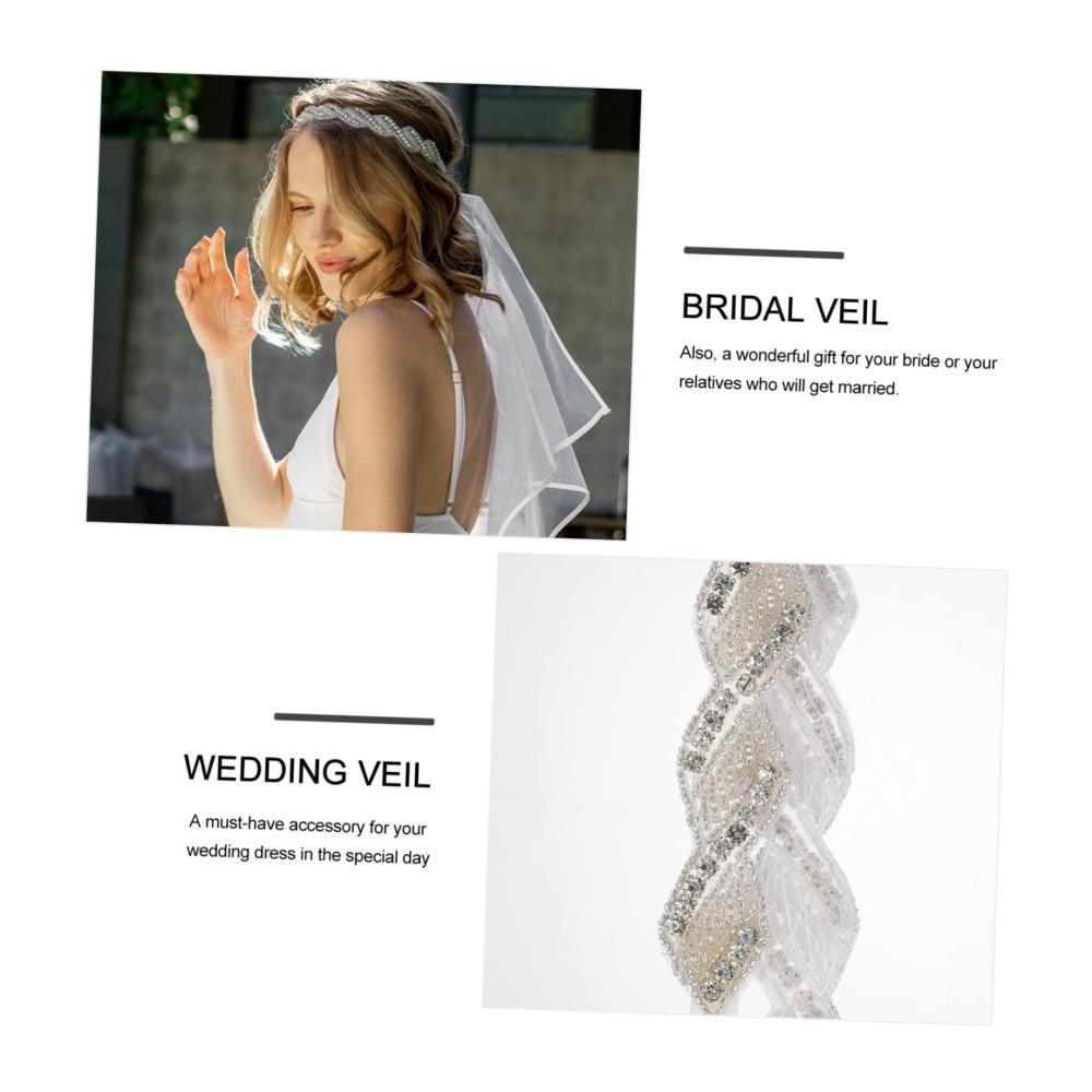 Brautaccessoires 3St Brautschleier Hochzeitsschleier mit Brautstirnband perfekt für den Junggesellinnenabschied und die Hochzeit! Blitzlieferung für Ihre Partybedürfnisse