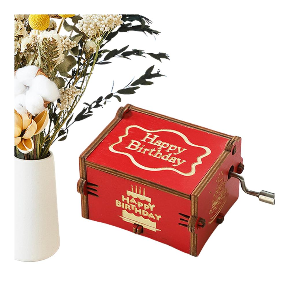 Gönnen Sie sich Nostalgie mit unserer Vintage Spieluhr! Handkurbel-Musikspielzeug mit rot antiker Gravur. Perfektes Geschenk für Geburtstage und Valentinstage! Ideal für Liebhaber Freunde und die Familie. Machen Sie Ihren Tag melodisch