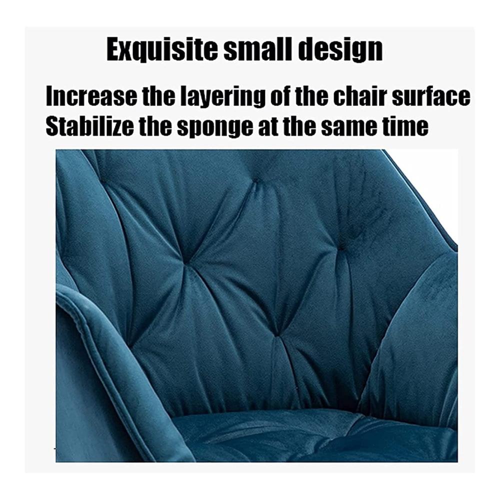 Entdecken Sie den Luxus Set mit 2 Esszimmerstühlen moderner Lounge-Beistellstuhl für Küche Wohnzimmer & Schlafzimmer. Samtbezug in elegantem Blau mit Metallbeinen und goldener Kante. Stilvolles Sitzvergnügen