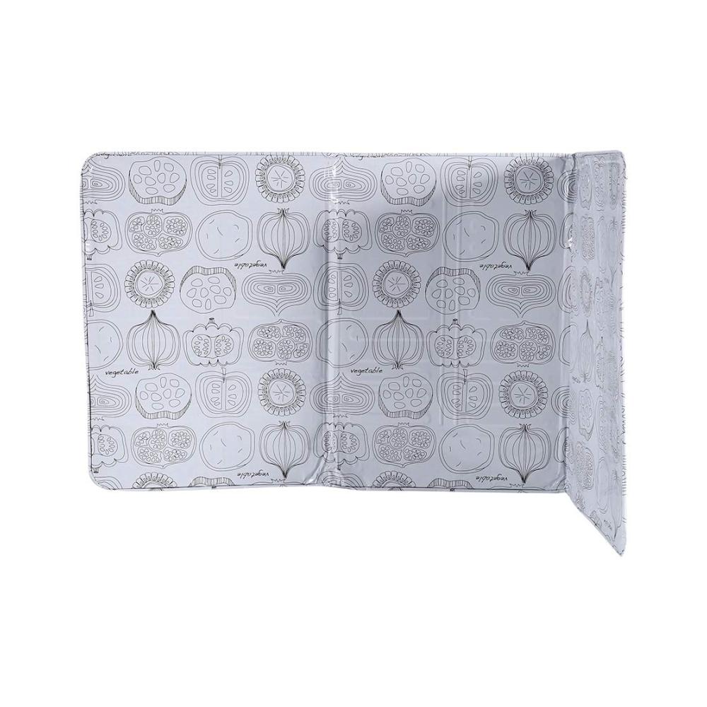 Faltbarer Spritzschutz für die Küche - Effektiver Küchenschutz gegen Ölspritzer - Klappbarer Herd Spritzschutz mit Blumenmuster - Ideal für Gasherde - 39x84cm