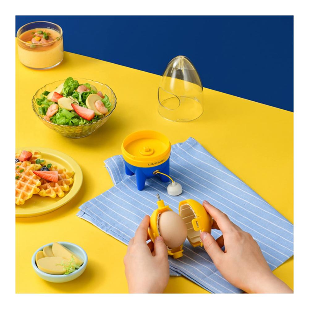 Entdecken Sie den FIYSON Eierschneider Tragbarer Manueller Eierschüttler für Goldene Eier - Mixer für Eigelb und Eiweiß - Perfekt für Hartgekochte Eier