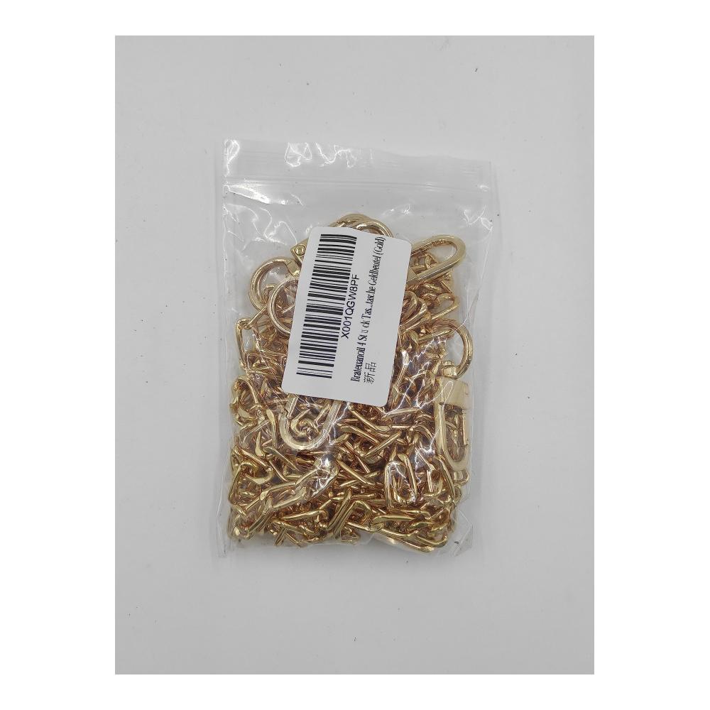 Exklusive Handwerkskunst Hochwertige Taschenkette Set (4 Stück) - Goldene Umhängetaschenkette und Schulterriemen (40/60/100/120cm) für stilvolle Damenhandtaschen. Perfekt für Taschenherstellung Basteln Malen & Handarbeiten