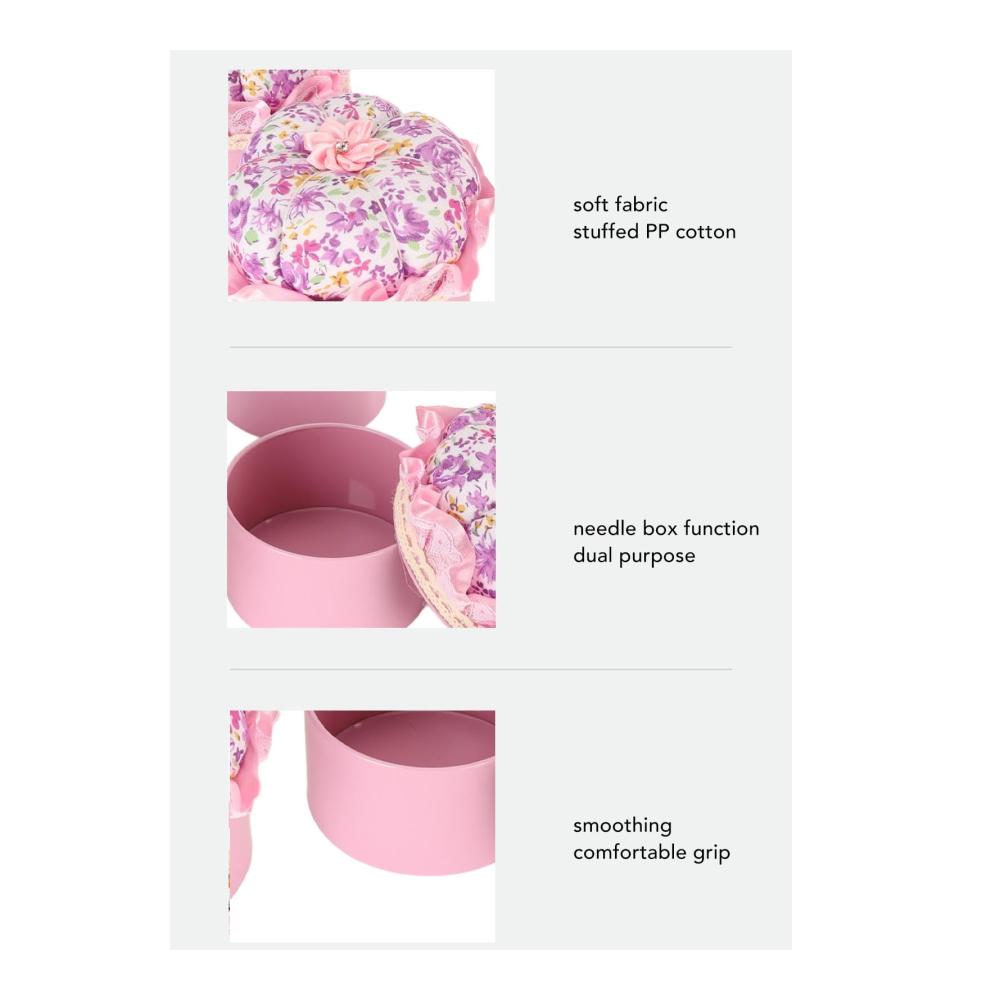 Erfrischendes Blumenmuster! Praktisches Nadelkissen-Set – Sicher & Stilvoll – 4er-Pack für Kreative – Weicher Stoff Langlebige Qualität