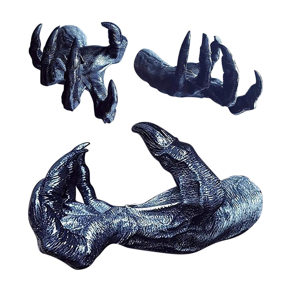 Entdecke die düstere Schönheit Gothic-Horror-Wandskulptur Hexendämonen-Hand – Ästhetische Kunst aus Harz für Zimmer & Outdoor - Handgefertigte Retro-Wandkunst & Schlüsselhalter