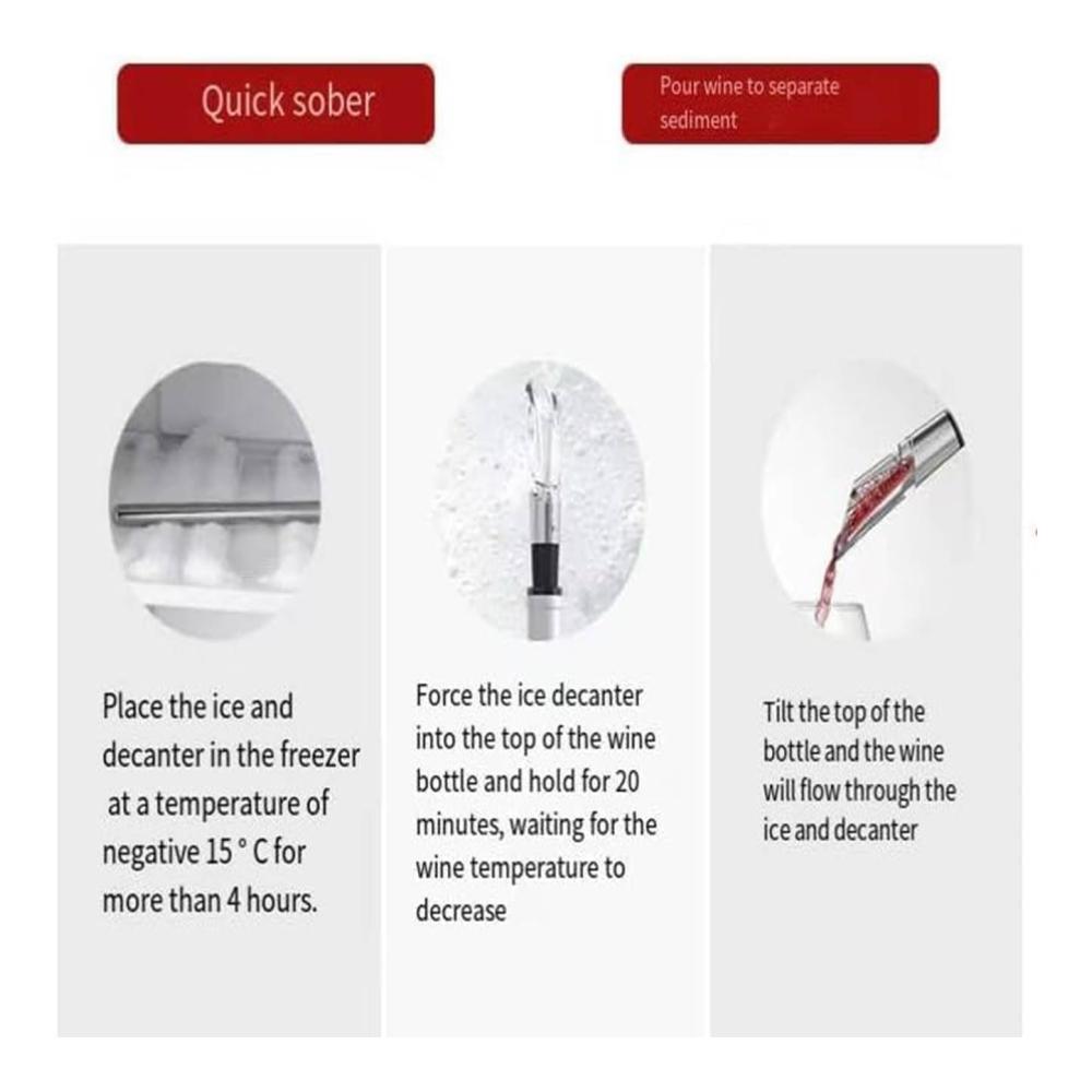 Vino Buddy 3-in-1 Edelstahl Wein- & Sektkühler Stick für Flaschen | Wein Ausgießer | Passend für alle Standardflaschen | Ideales Geschenk für Weinliebhaberinnen