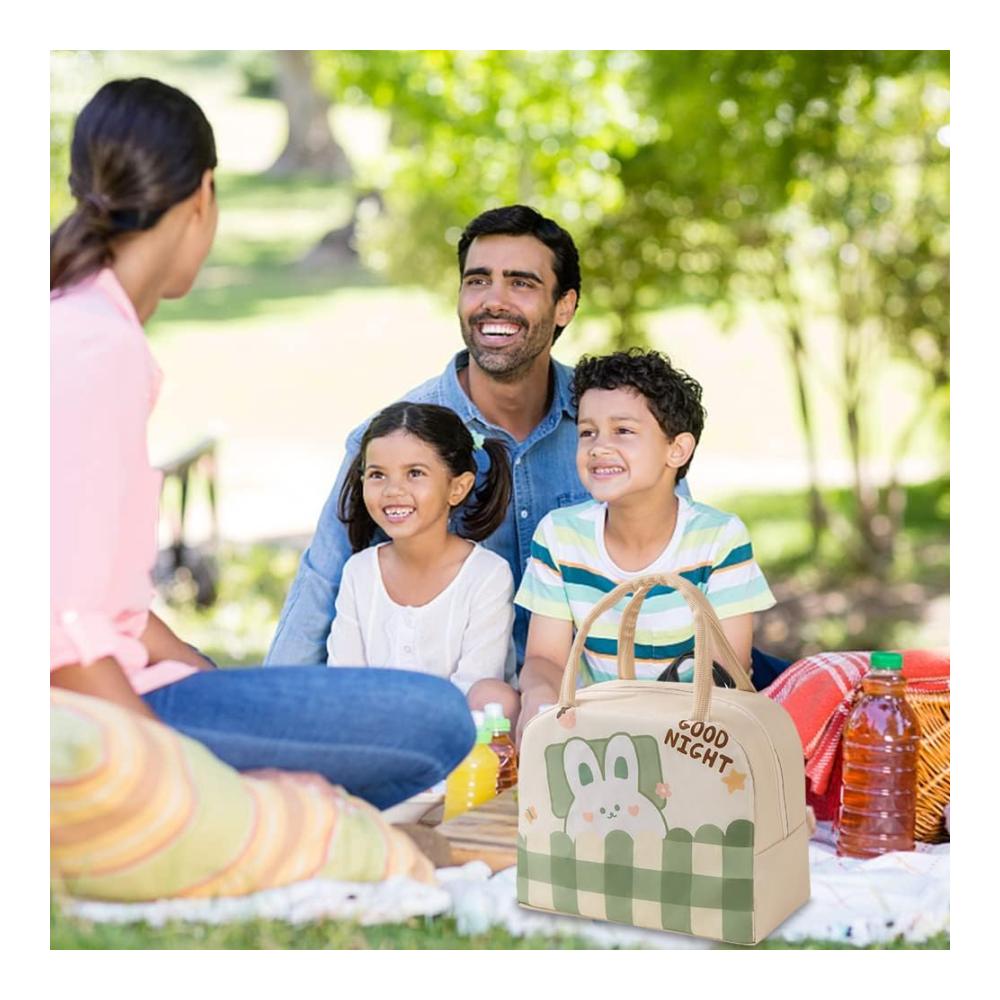Cartoon Lunch Taschen für Kinder | Isolierte Lunchbag | Niedliche Tote Tasche | Wiederverwendbar & Wasserdicht | Ideal für Schule & Arbeit | Tragbare Lunchbox | 23x