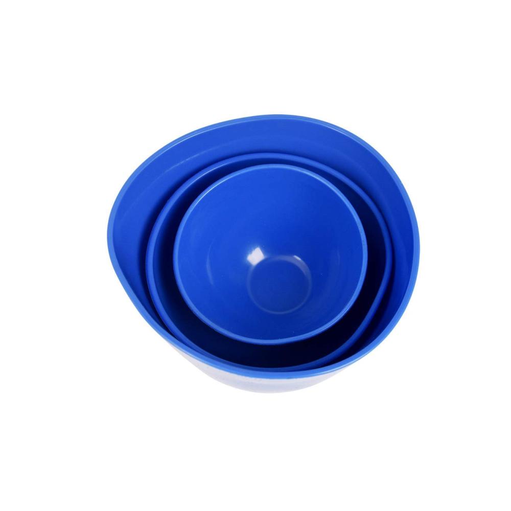 Premium Silikon Rührschüssel Set - 4er Pack Flexibles Zubehör für Küche und Backen - Verschiedene Größen in Blau - Hochwertige Alginat-Schalen inklusive