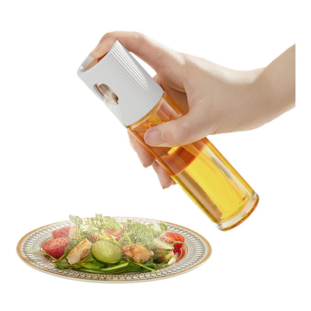 Genießen Sie gesündere Mahlzeiten mit unserem hochwertigen A/R Ölsprüher aus Glas - Nachfüllbare Gewürzflasche in Reisegröße für die Küche. Perfekt dosiertes Öl für Ihre