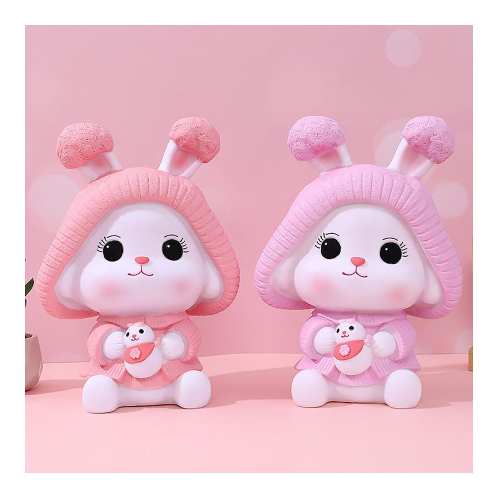 Große Kawaii Hase Spardose für Kinderzimmer Dekoration | Niedliche Sturzfeste Sparbüchse | Plastik Piggy Bank | Geburtstagsgeschenk für Jungen und Mädchen