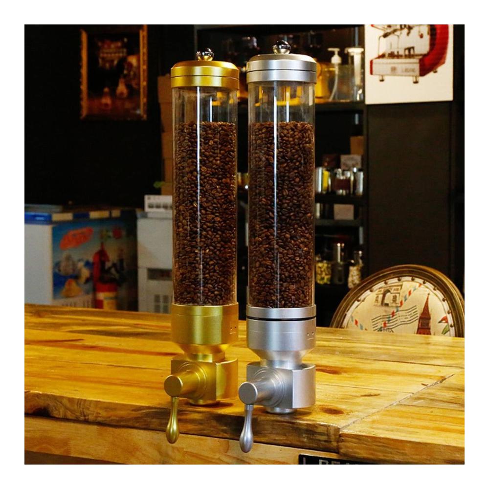 Erleichtern Sie Ihr Leben mit stilvollen Glasbehältern und Töpfen! Wandmontierter Müslispender aus Aluminiumlegierung und Acryl stark versiegelnd und abnehmbar für den gewerblichen Gebrauch. Perfekt organisiert und ansprechend präsentiert