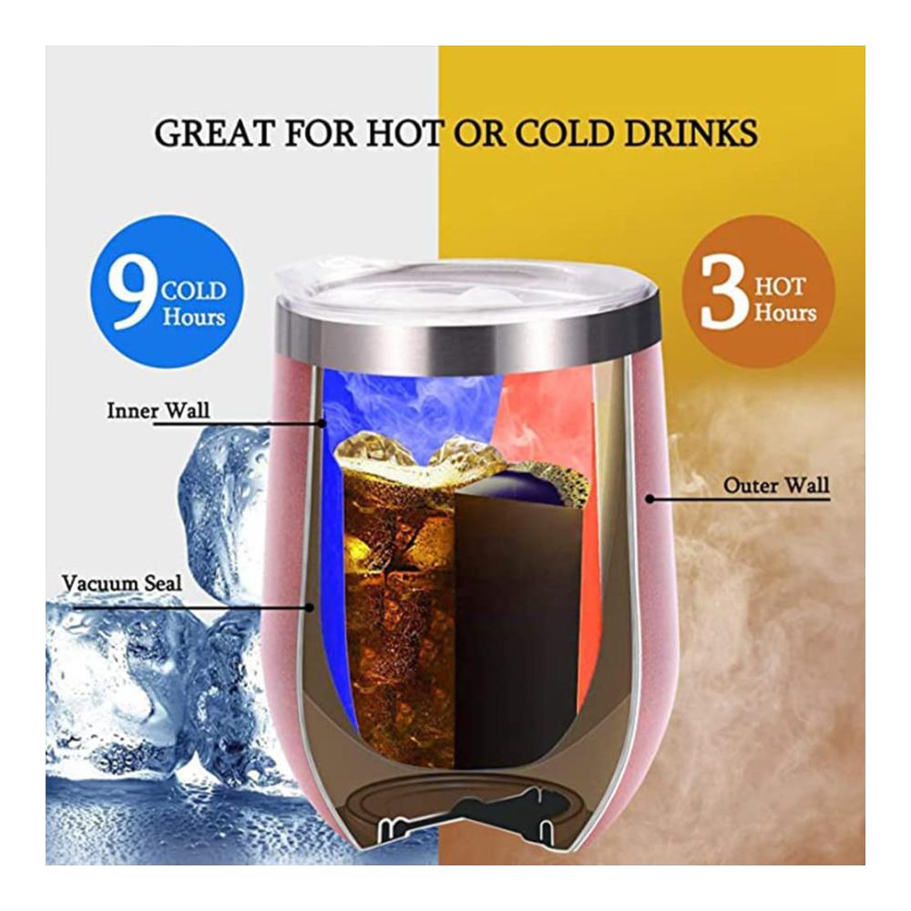 Premium Rotweingläser Geschenkset für Damen - 12oz Edelstahl Weinbecher mit Weinsocken in stilvoller Geschenkbox für Mutter Ehefrau Schwester & Freunde - Perfektes Weinliebhaber Geschenk - Blau