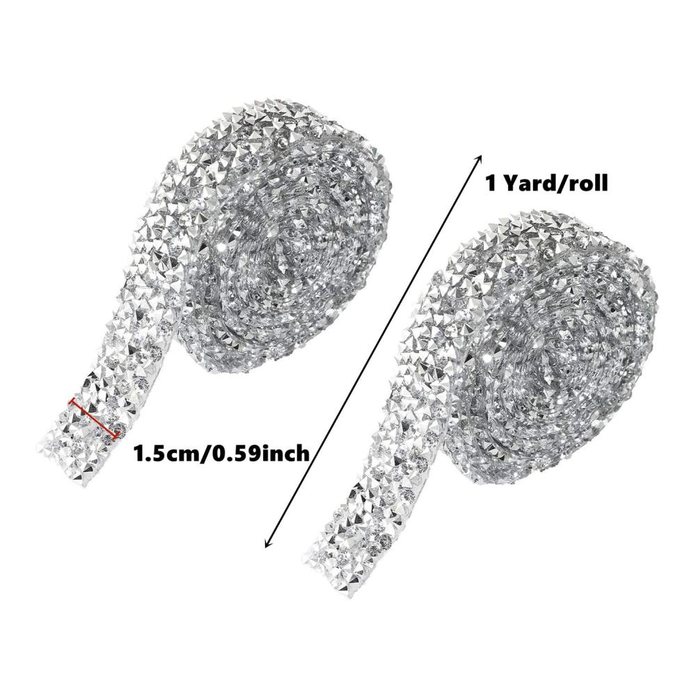 Entfalte kreativen Glanz mit unserem selbstklebenden Kristall Strass Diamant Band! 5 Rollen funkeln in 15 mm Breite für DIY Projekte Handwerk und glamouröse Dekorationen. Strahlende Eleganz für Parties Hochzeiten und mehr