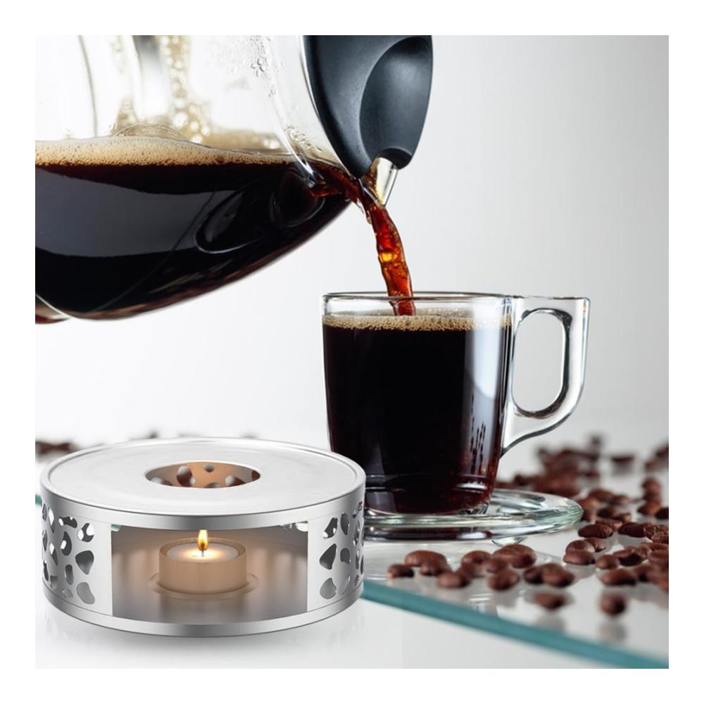 Entdecken Sie den Luxus des Teegenusses Edelstahl Stövchen für Tee & Kaffee - Tee & Kaffeewärmer mit Stil - Perfektes Zubehör für Teekannen und heiße Getr