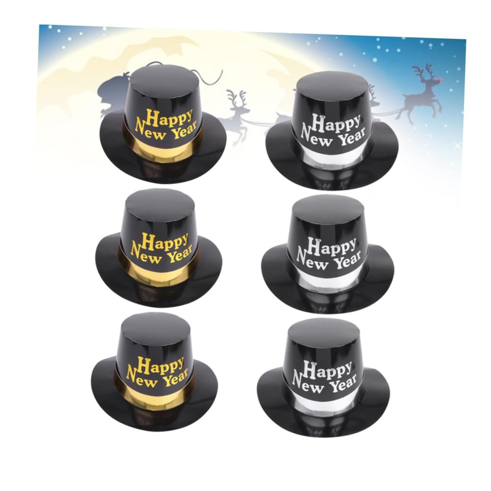 Premium Partyhüte für Kinder & Erwachsene - Lustige Zylinder für Weihnachtsfeiern Silvester & Cosplay-Kostüme - Weißer Papierhut mit Glitzerdeko - Kopfbedeckung & Partyzubehör für jeden Anlass