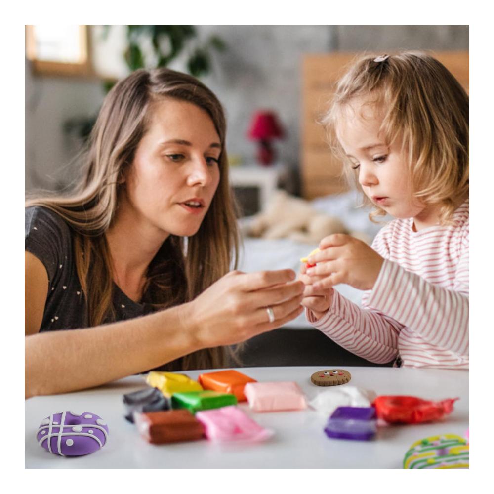 Kreatives Tonformen leicht gemacht! 48 Farben Ton-Modelliermasse-Set mit 3 Modellierwerkzeugen - Magische weiche & ultraleichte Modelliermasse für Kinder und Erwachsene. Sicher ungiftig & einfach zu verwenden. Perfekt für Weihnachten