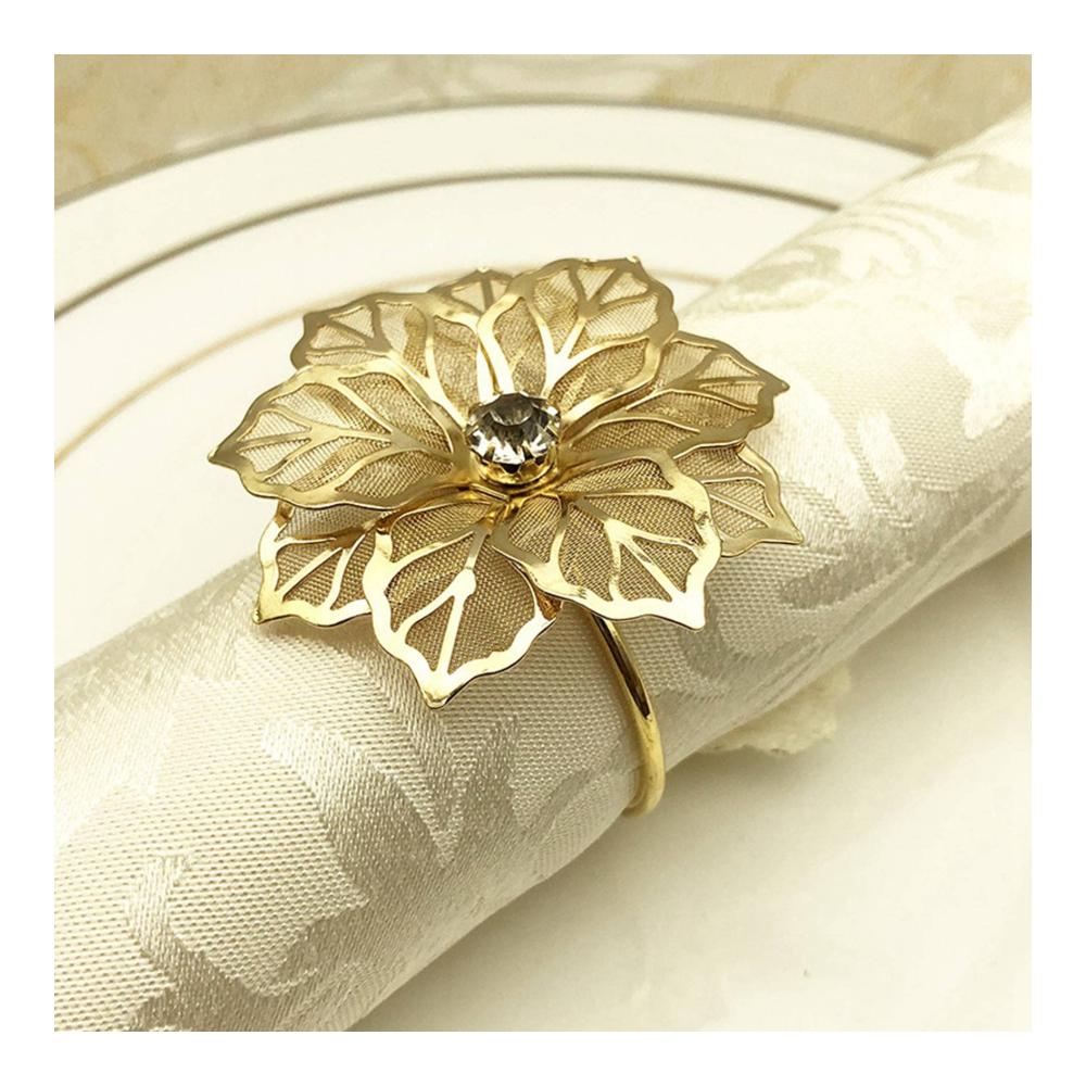 Elegante Serviettenringe Set - 100 Stück Gold Metall Serviettenschnallen für Hotel Restaurant & Hochzeitstische - Dekorative Tischdekoration für stilvolle Abendessen und festliche Anlässe