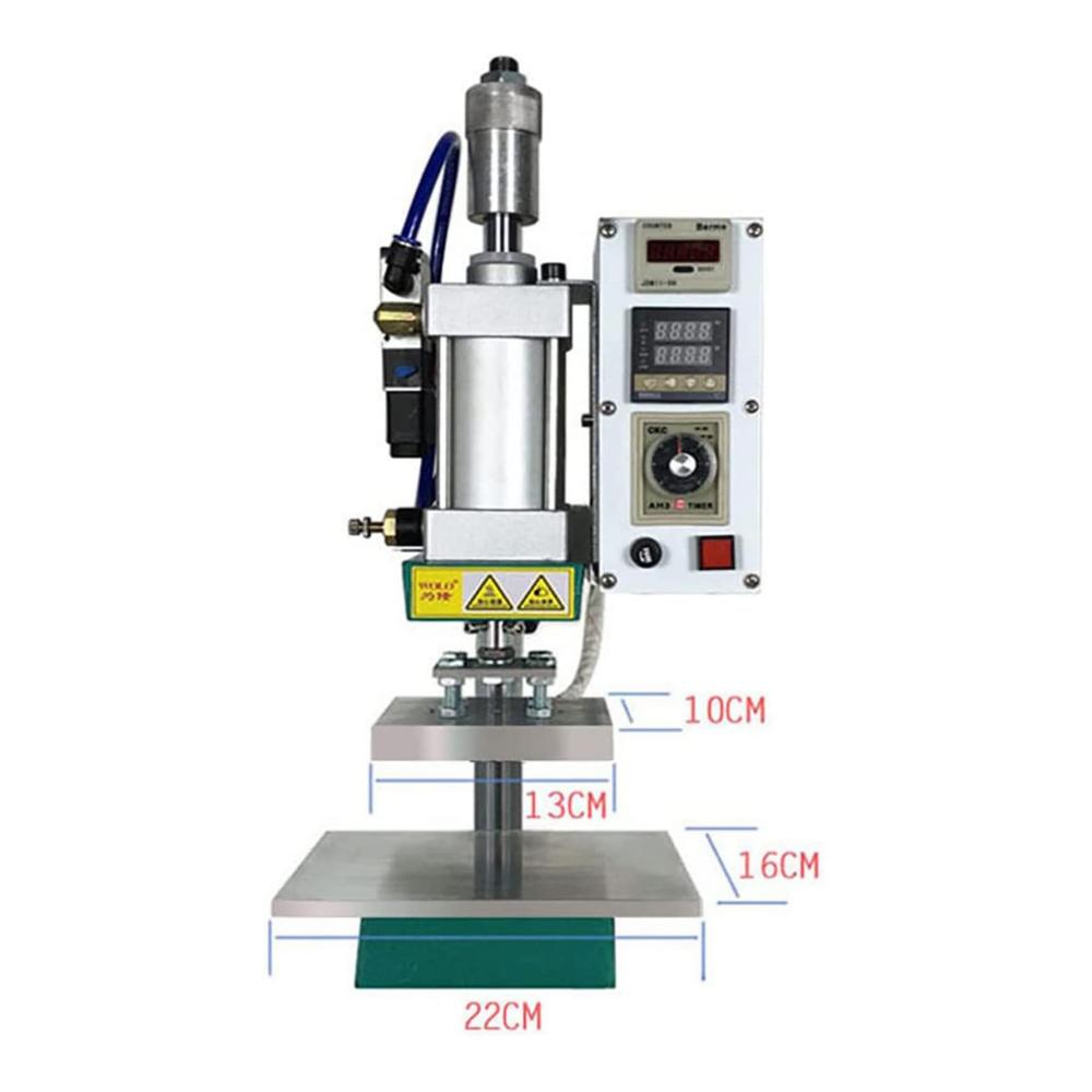 Stanzmaschine Pneumatische Heißfolienprägemaschine für Leder & Papier - Digitalanzeige einstellbare Temperatur (0-350°C) - Perfekt für PVC