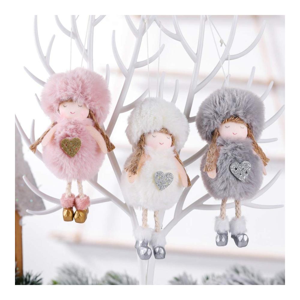 5er Set Weihnachtsanhänger - Schneeengel Elfen & mehr | Festliche Baumdekoration für Weihnachtsbaum | Handgefertigte Weihnachtsbaumschmuck-Anhänger