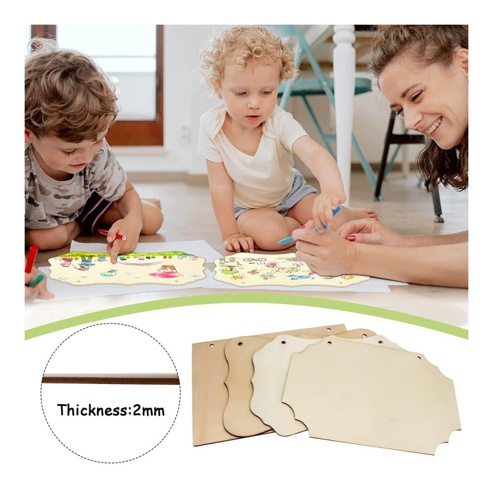 Entdecken Sie die Naturschönheit mit 12 Unbehandelten Holzschildern! DIY-Hängeschilder mit Juteseil ideal zum Brandmalen Malen Schreiben und Dekorieren. Blanko Rechteckform mit 2 Löchern. Einzigartige Gestaltungsmöglichkeiten für kreative Köpfe
