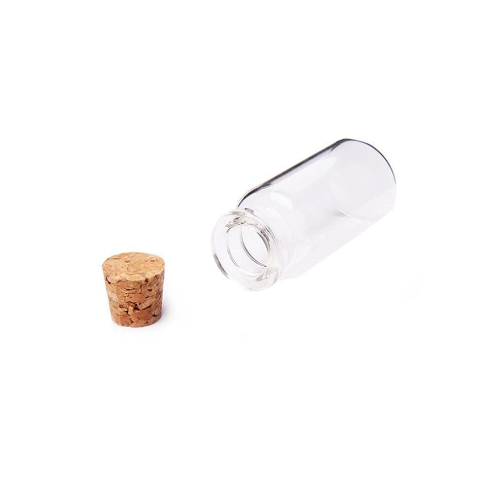 30er Set Korkglas Flaschen Mini Glasbehälter & Töpfe für DIY Ornamente Hochzeitsdeko & Muster | Ideal für Bastelmaterial