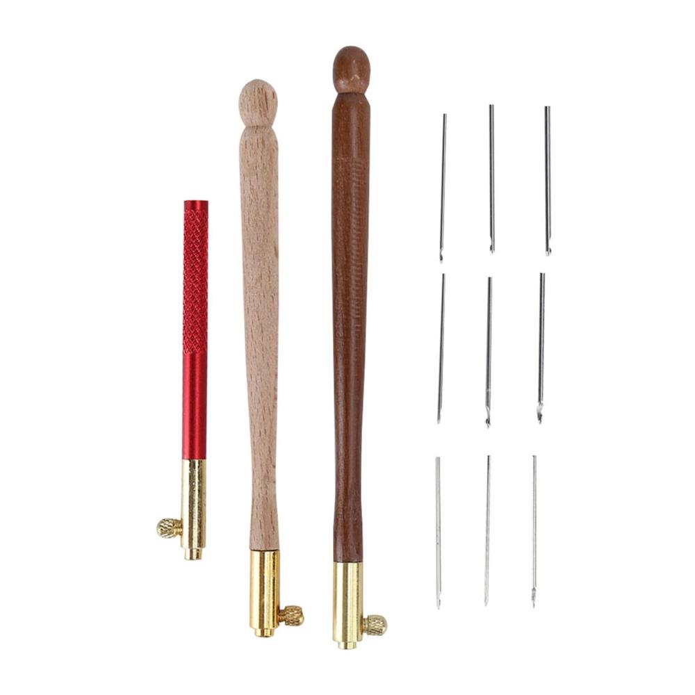 Ergonomische Häkelnadeln Set - 3 Größen | Rutschfeste Häkelnadeln aus hochwertigem Material | Perfekt zum Häkeln Sticken & Perlensticken | Inklusive Knüpfnadel & Stickwerkzeug