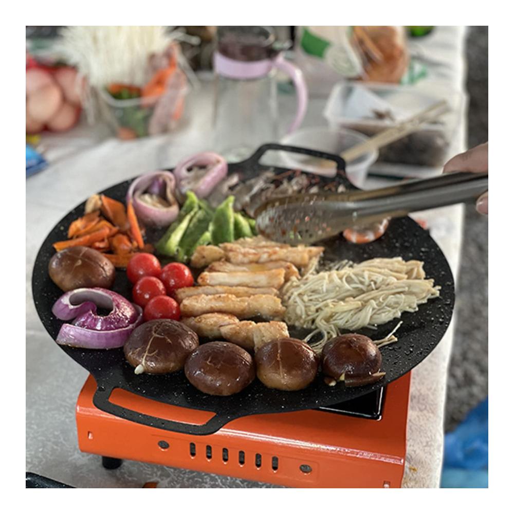 Perfekte BBQ-Erlebnisse Runde Grillpfanne für Gas & mehr | Antihaftbeschichtet für Innen & Außen | Genießen Sie Grillen ohne Einschr