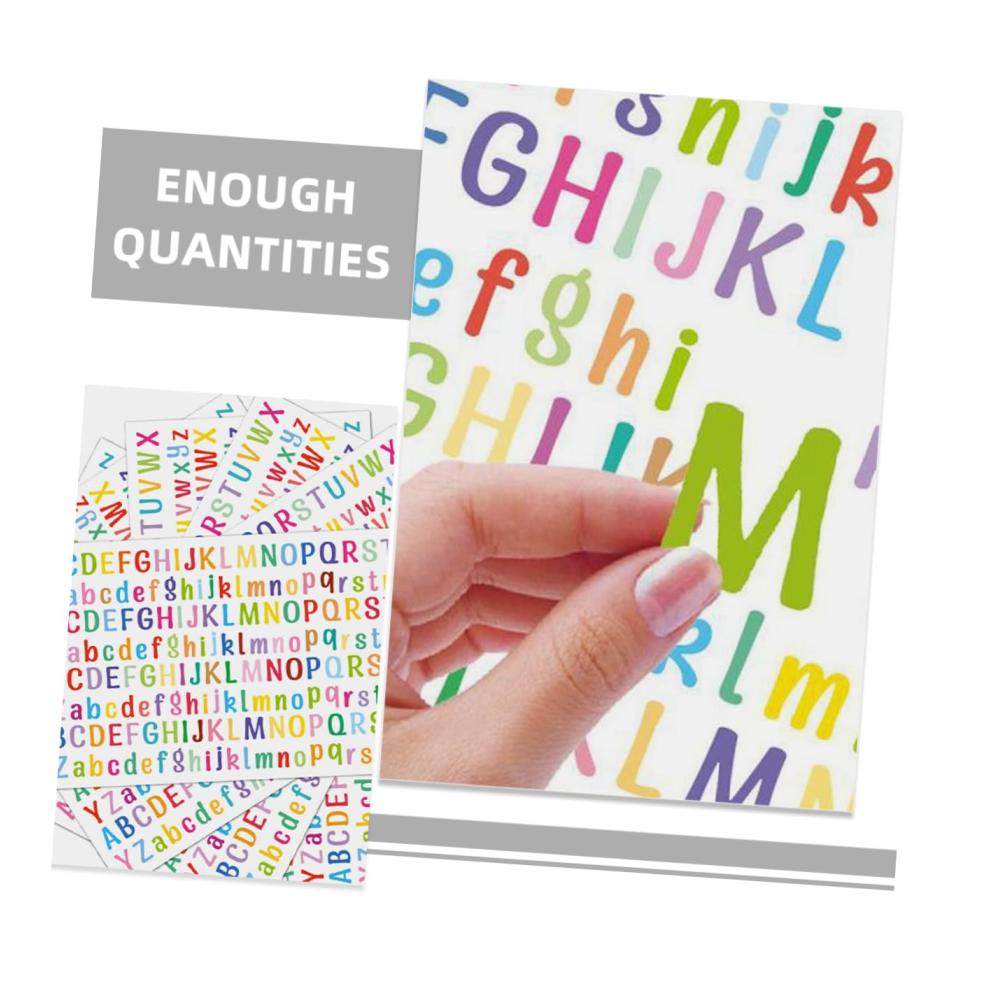 140 Stück Sticker Set - Alphabet Aufkleber für Wand Laptop & mehr - Dekorative Buchstabenaufkleber für Studenten & Büro - PVC Wandaufkleber für kreative Gestaltung - 10 Blätter inklusive