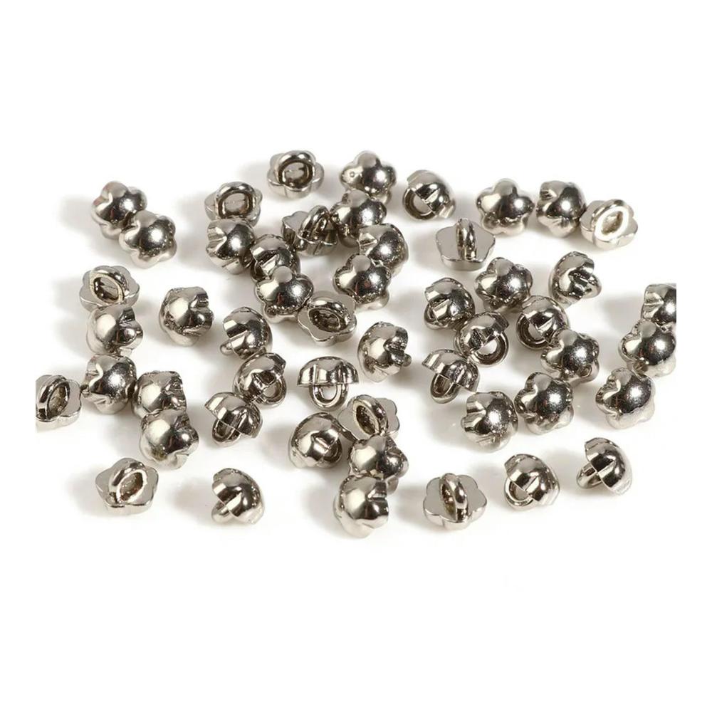 30 Stück Vergoldete Blumenform-Knöpfe für Kreative DIY-Puppenkleidung Scrapbooking & Mehr - Nähzubehör in Süßigkeitenfarben