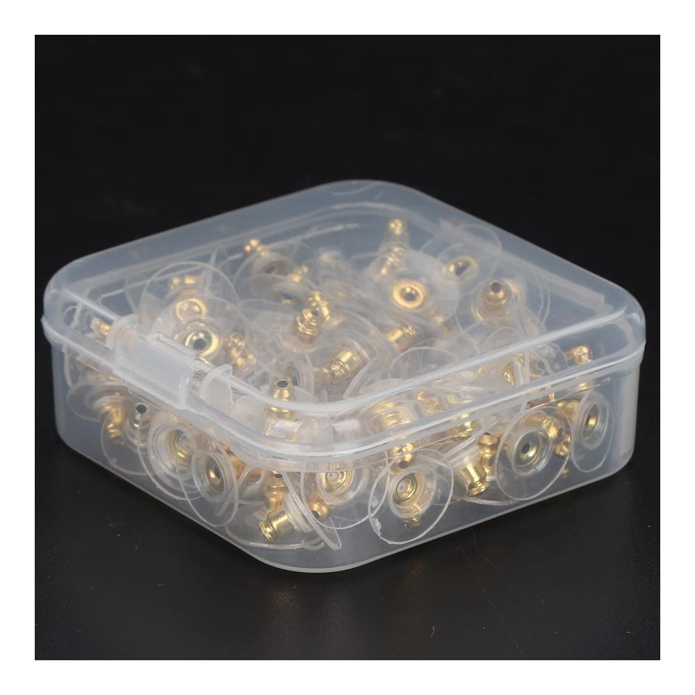 100 Ohrhaken Sichere DIY-Ohrring-Verschlüsse für Ohrschmuck – Rückseiten Box inklusive – Hochwertiges Schmuckzubehör in praktischer Packung