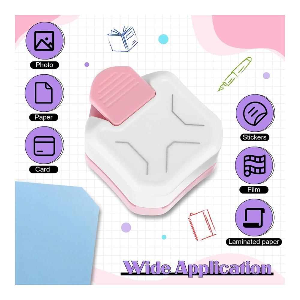 Verleihen Sie Ihren Bastelprojekten mit unserem 3-teiligen Eckenrunder-Papierstanzer-Set in 3 Varianten einen professionellen Touch! Ideal für Kartenherstellung und mehr