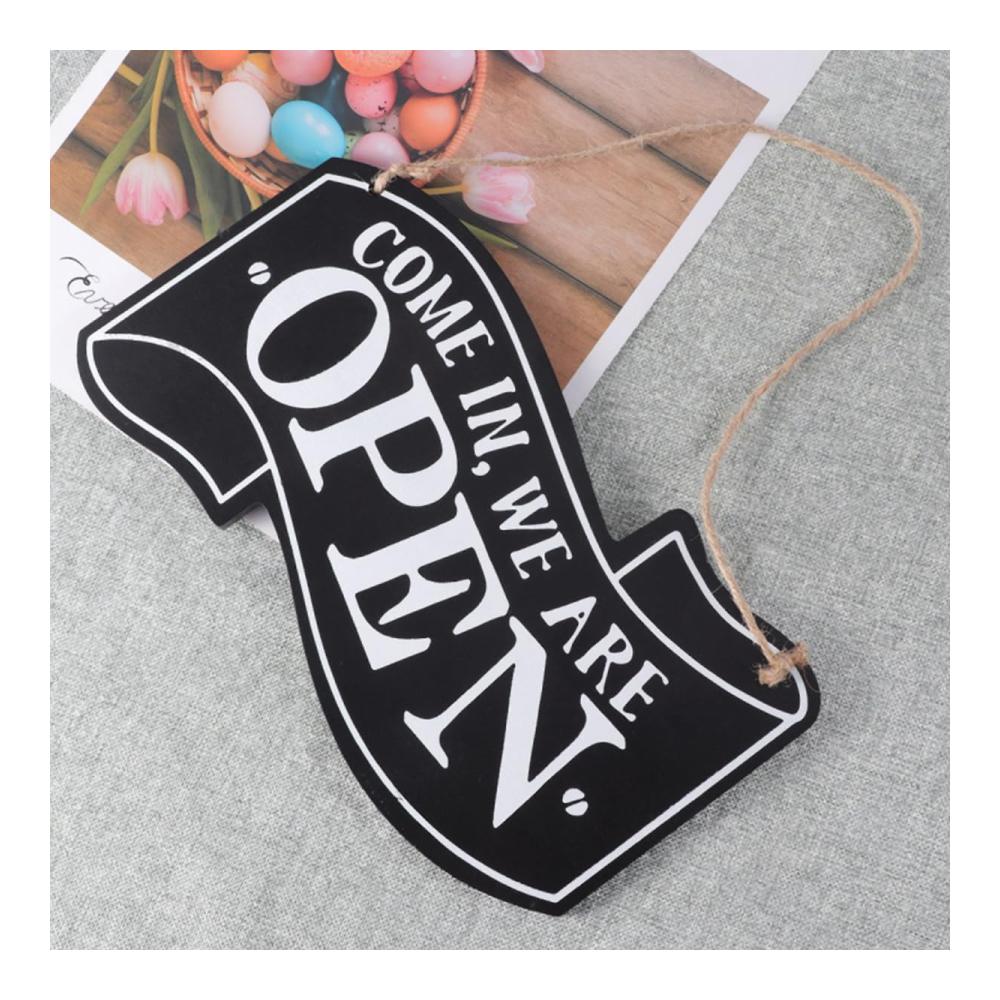 Doppelseitiges Vintage Holz Wendeschild für Geschäfte Restaurant Club Café & Hotel | Hängeschild mit Öffnungszeiten | Türschild für offene und geschlossene Zeiten | Dekoratives Wand