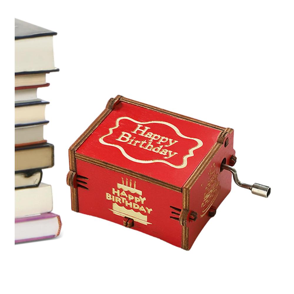 Gönnen Sie sich Nostalgie mit unserer Vintage Spieluhr! Handkurbel-Musikspielzeug mit rot antiker Gravur. Perfektes Geschenk für Geburtstage und Valentinstage! Ideal für Liebhaber Freunde und die Familie. Machen Sie Ihren Tag melodisch