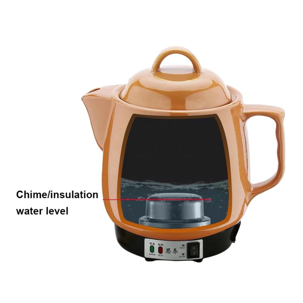 Elektrischer Teekessel 4L | Keramischer Kräutertopf | Gesunde Teekanne für Chinesische Medizin | Automatischer Schmortopf | Hitzebeständiger Keramik-Trankerhitzer | Tee- & Kaffeekanne
