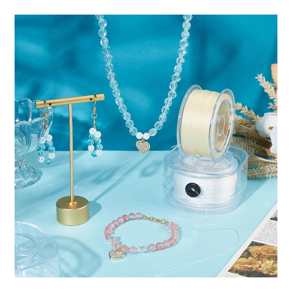 Entfesseln Sie Ihre Kreativität mit PH PandaHall 225m 0.2mm Schnüre & Fäden Perfekte Schnur für Armband Perlengarn Rocailles Nähschnur! Inklusive Zuleitungsdraht und Organisationsetui für Ledernähte. Ideal für die Herstellung von Perlenschmuck und Armbändern. Erwecken Sie Ihre Designs zum Leben