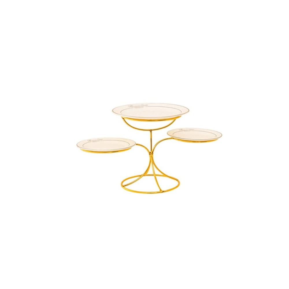 Dreistöckiger Tortenständer aus modernem Serviergeschirr - Eleganter Präsentationsständer für Cupcakes Obst und Desserts - Perfekt für Hochzeit Party und Laden