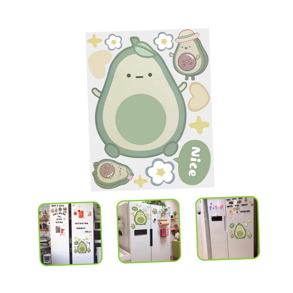 Magnetische Vielfalt 24 Avocado-Frischmacher Magnete für Kühlschrank Obst & Spaß – Dekorative Wandaufkleber Kinderlieblinge Lebensmittel-Highlights