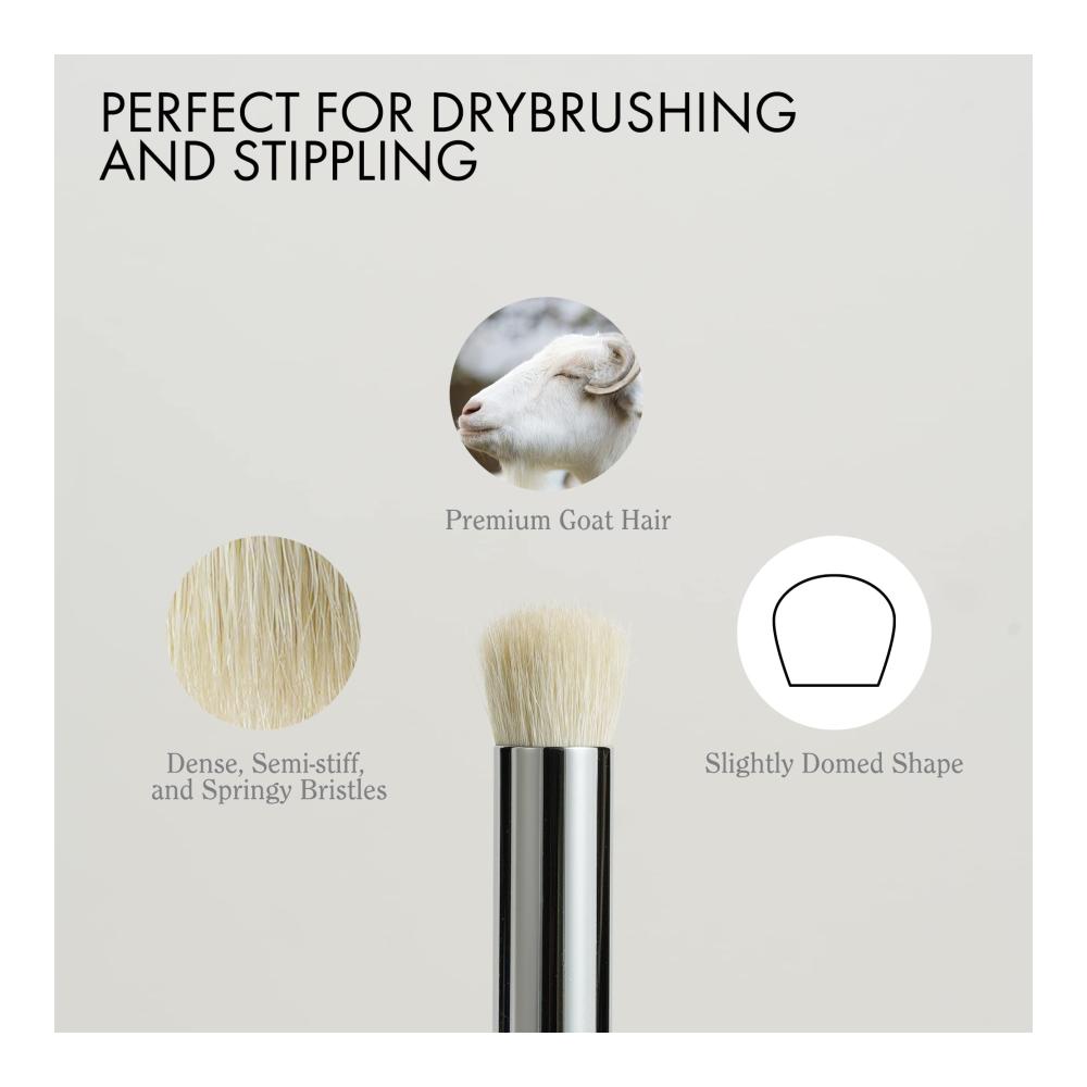 ARTIFY Trockenpinsel Set Perfekte Pinsel für Miniaturmalerei – Profi Trockenpinsel für Miniaturen und Modelle in 5 Größen – Ideal für Tabletop- und Warg