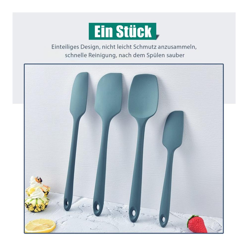 Entdecken Sie die Vielseitigkeit Premium Silikon Spachtel Set für Kochen Backen und Mischen - Hitzebeständige Gummispatel und Teigschaber - Küchenhelfer für perfekte Kreationen
