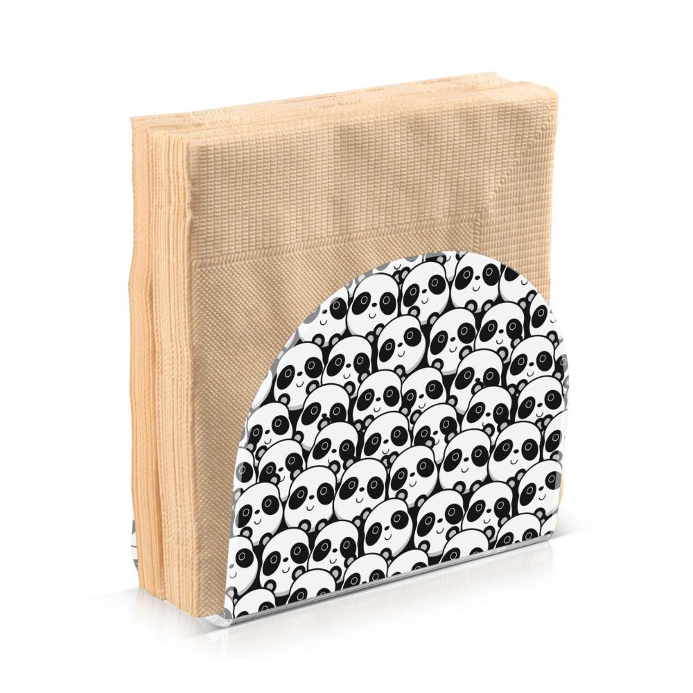 Panda Serviettenhalter - Stylischer Acrylhalter für Papierservietten - Ideal für Cocktails Tische Küchen & Restaurants - Moderner Serviettenspender mit niedlich